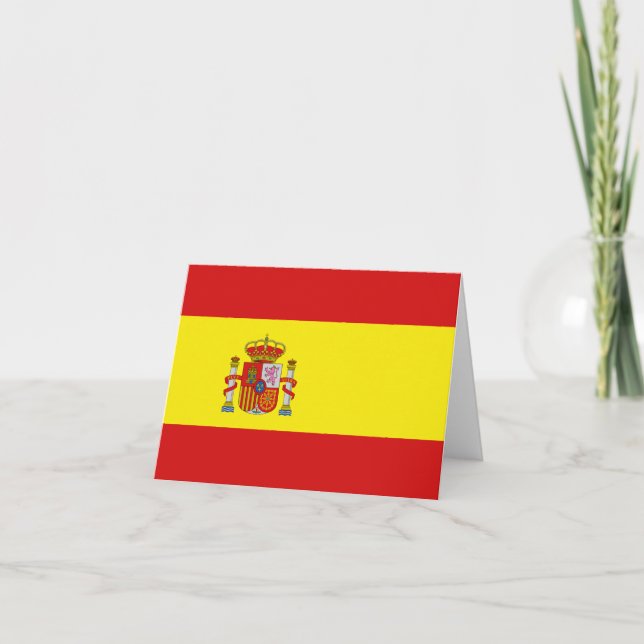 Cartão Bandeira Notecard da espanha (Frente)