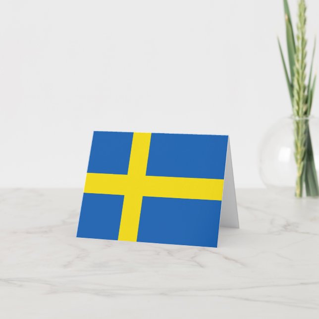 Cartão Bandeira Notecard da suecia (Frente)