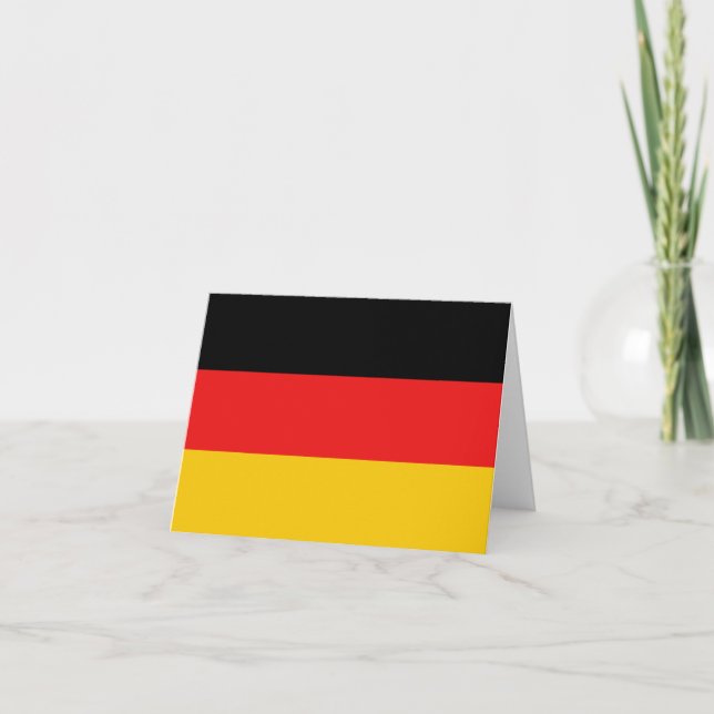 Cartão Bandeira Notecard de Alemanha (Frente)