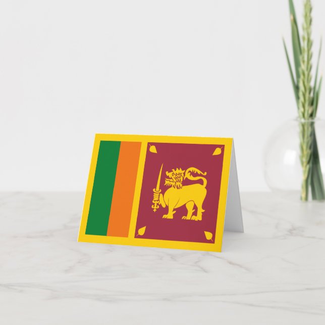 Cartão Bandeira Notecard de Sri Lanka (Frente)