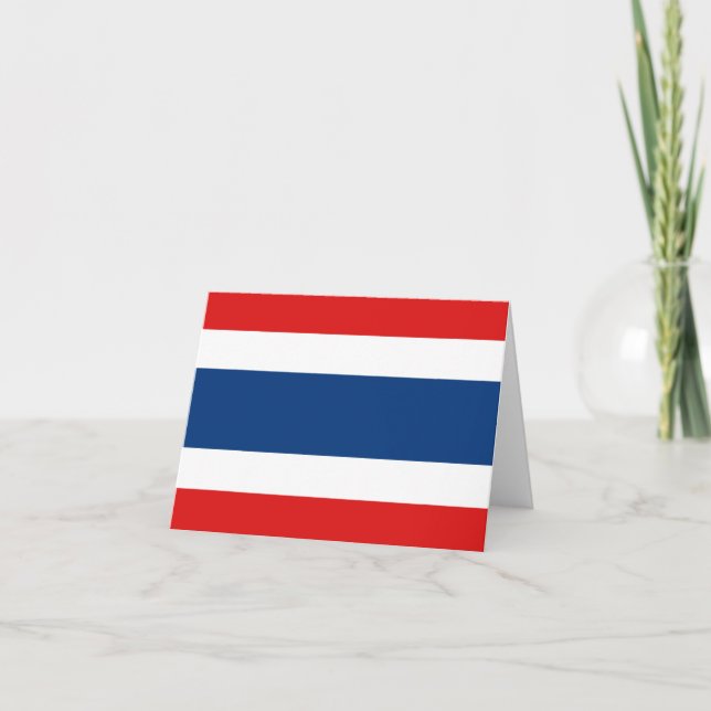 Cartão Bandeira Notecard de Tailândia (Frente)