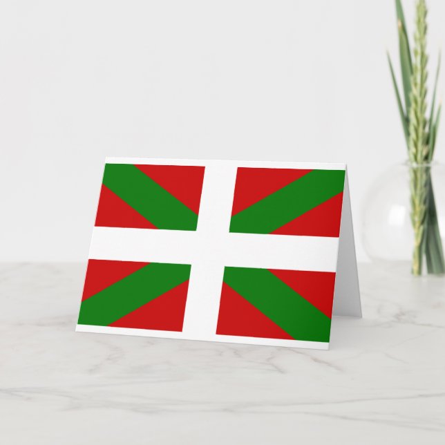 Cartão Bandeira país Basco euskadi (Frente)