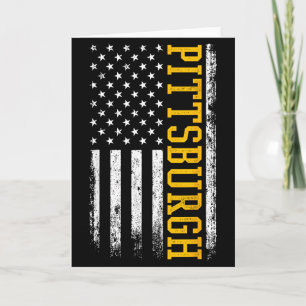 Cartão Bandeira Patriótica Americana De Ttsburgh EUA
