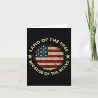 Cartão Bandeira Patriótica Americana dos EUA 4 de Julho