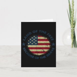 Cartão Bandeira Patriótica Americana dos EUA 4 de Julho