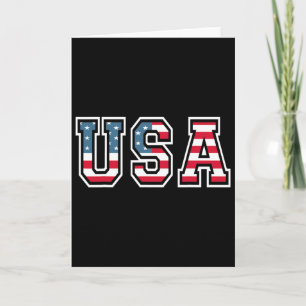 Cartão Bandeira Patriótica Americana para Homens Mulheres