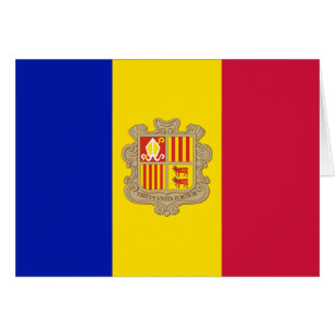Cartão Bandeira Patriótica Andorra