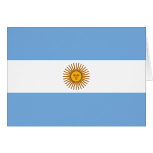 Cartão Bandeira Patriótica Argentina