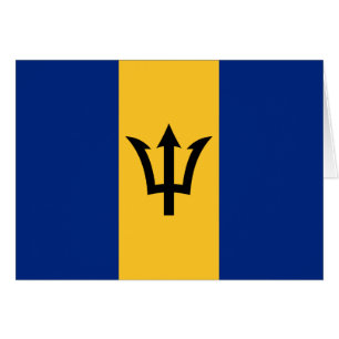 Cartão Bandeira Patriótica Barbados