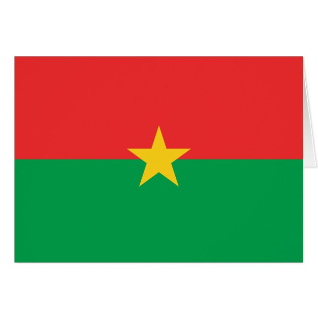 Cartão Bandeira Patriótica Burkina Faso (Frente Horizontal)