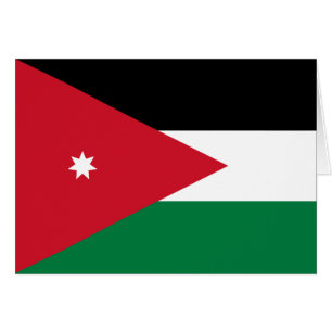 Cartão Bandeira Patriótica da Jordânia