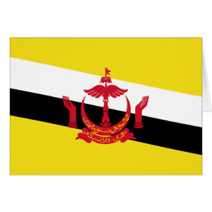 Cartão Bandeira Patriótica de Brunei