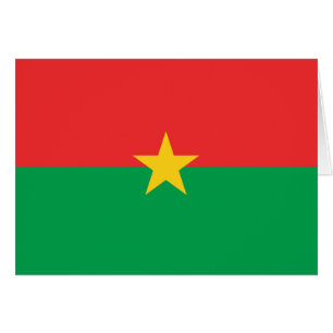 Cartão Bandeira Patriótica de Burkina Faso