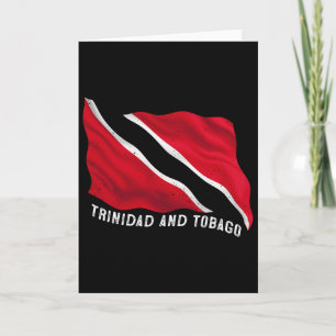 Cartão Bandeira Patriótica Desgastada de Trinidad e Togo 