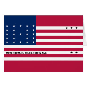 Cartão Bandeira Patriótica do Atol Bikini