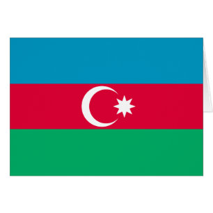 Cartão Bandeira Patriótica do Azerbaijão
