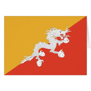 Cartão Bandeira Patriótica do Butão