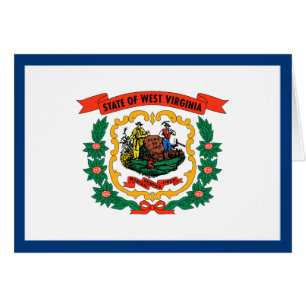 Cartão Bandeira patriótica do estado de West Virginia