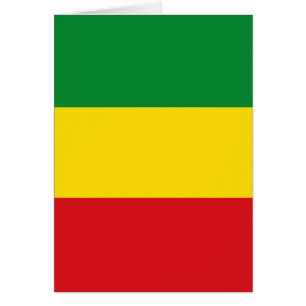 Cartão Bandeira Rastafarian Rasta Etiópia
