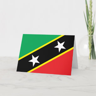 Cartão Bandeira rua Kitts E Nevis