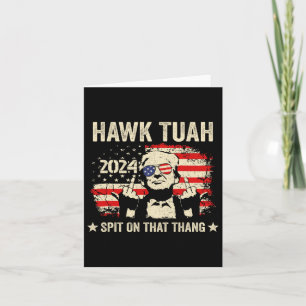 Cartão Bandeira Trump 2024 Falcão Engraçado Tush Dedo do