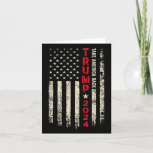 Cartão Bandeira Trump 2024 Leva a América Byck Trump Flag