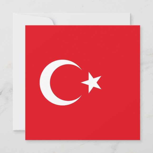 Cartão Bandeira Turca (Turquia) (Frente)