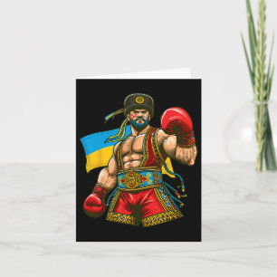 Cartão Bandeira Ucraniana Boxer Ucrânia