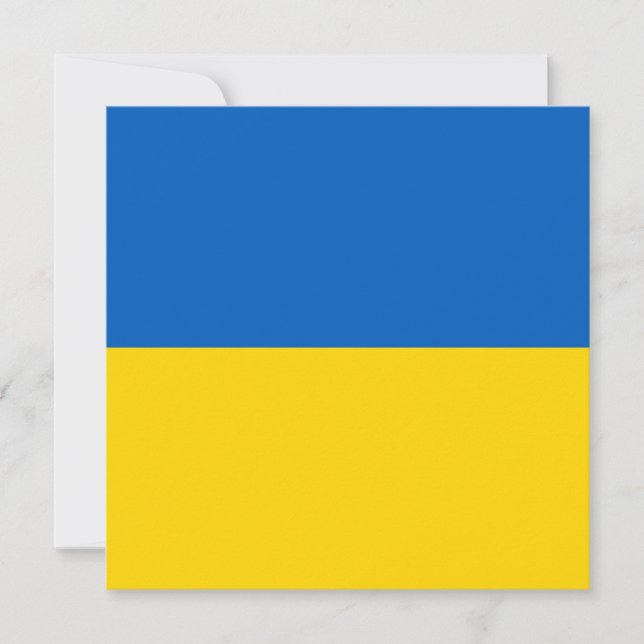 Cartão Bandeira Ucraniana (Ucrânia) (Frente)