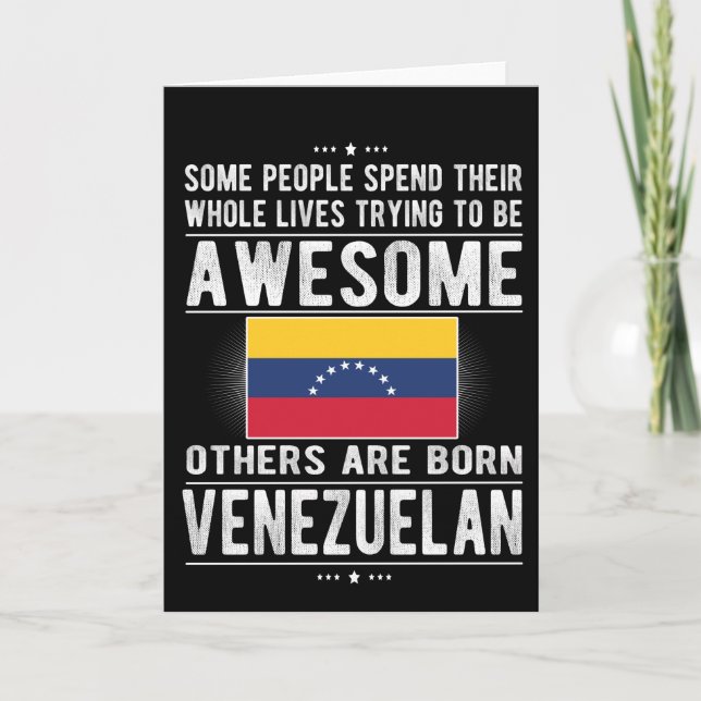 Cartão Bandeira venezuelana Proud Raízes venezuelanas (Frente)