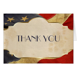 Cartão Bandeira Vintage Patriótica do Casamento Militar