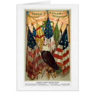 Cartão Bandeiras de batalha no.1 da guerra civil