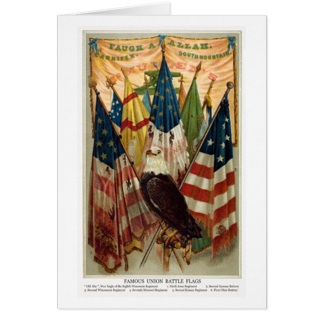 Cartão Bandeiras de batalha no.1 da guerra civil (Frente)