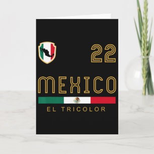 Cartão Bandeiras de Futebol Vintage México Presente para