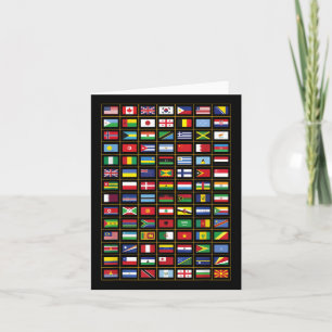 Cartão Bandeiras Dos Países Do Mundo Internacional