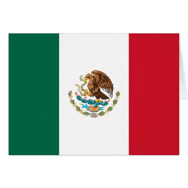 Cartão Bandera de México - Bandeira do México - Bandeira  (Frente Horizontal)
