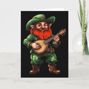 Cartão Bandolins Leprechaun Dia Divertido de São Patrício