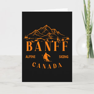 Cartão Banff Canadá Esqui Alpino Estação de Esqui Montanh