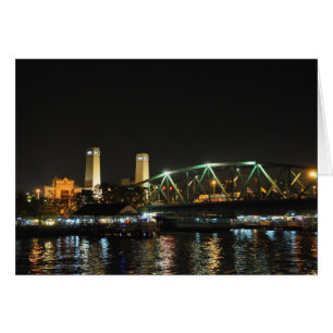 Cartão Banguecoque na noite