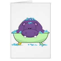 Banhando o hipopótamo roxo