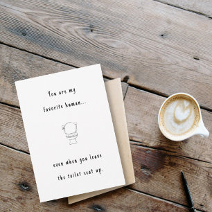 Cartão Banheiro de namorados/aniversário engraçado