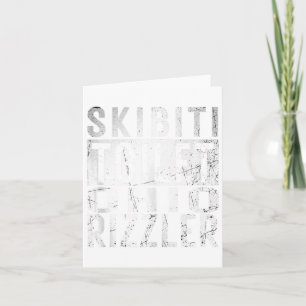 Cartão Banheiro Skibiti Ohio Rizzler Geração Alpha Gíria
