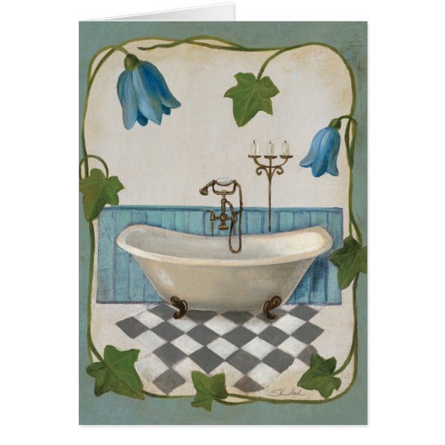 Cartão Banho da flor de Bell (Frente)