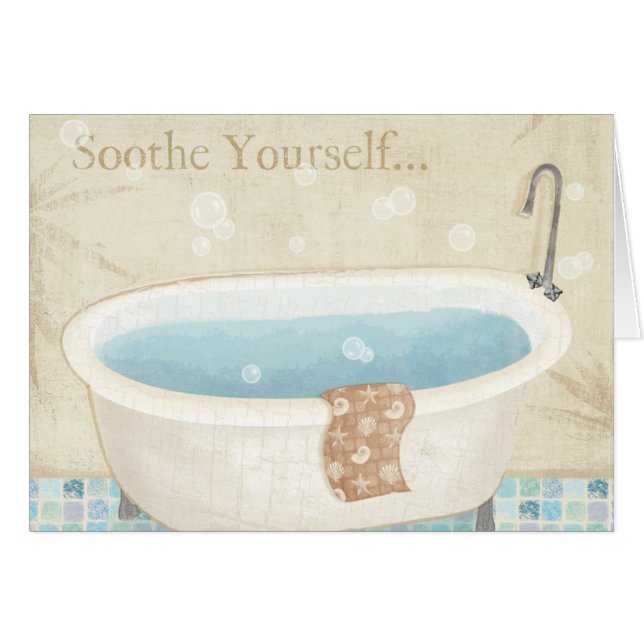 Cartão Banho do mosaico (Frente Horizontal)