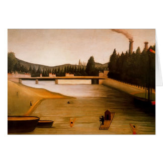 Cartão Banho em Alfortville por Henri Rousseau