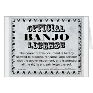 Cartão Banjo License