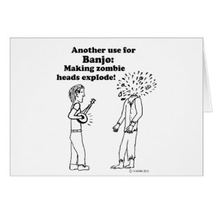 Cartão Banjo Torna Zombies Explosivos