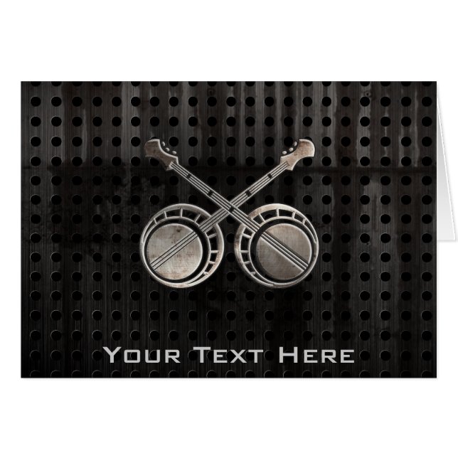 Cartão Banjos de duelo ásperos (Frente Horizontal)