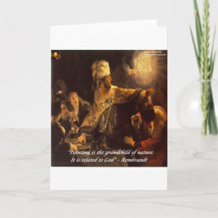 Cartão Banquete e citação de Belshazzar