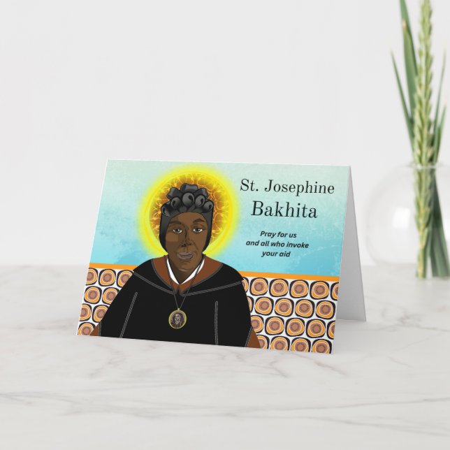 Cartão Banquete Josephine Bakhita Dia 8 de fevereiro (Frente)